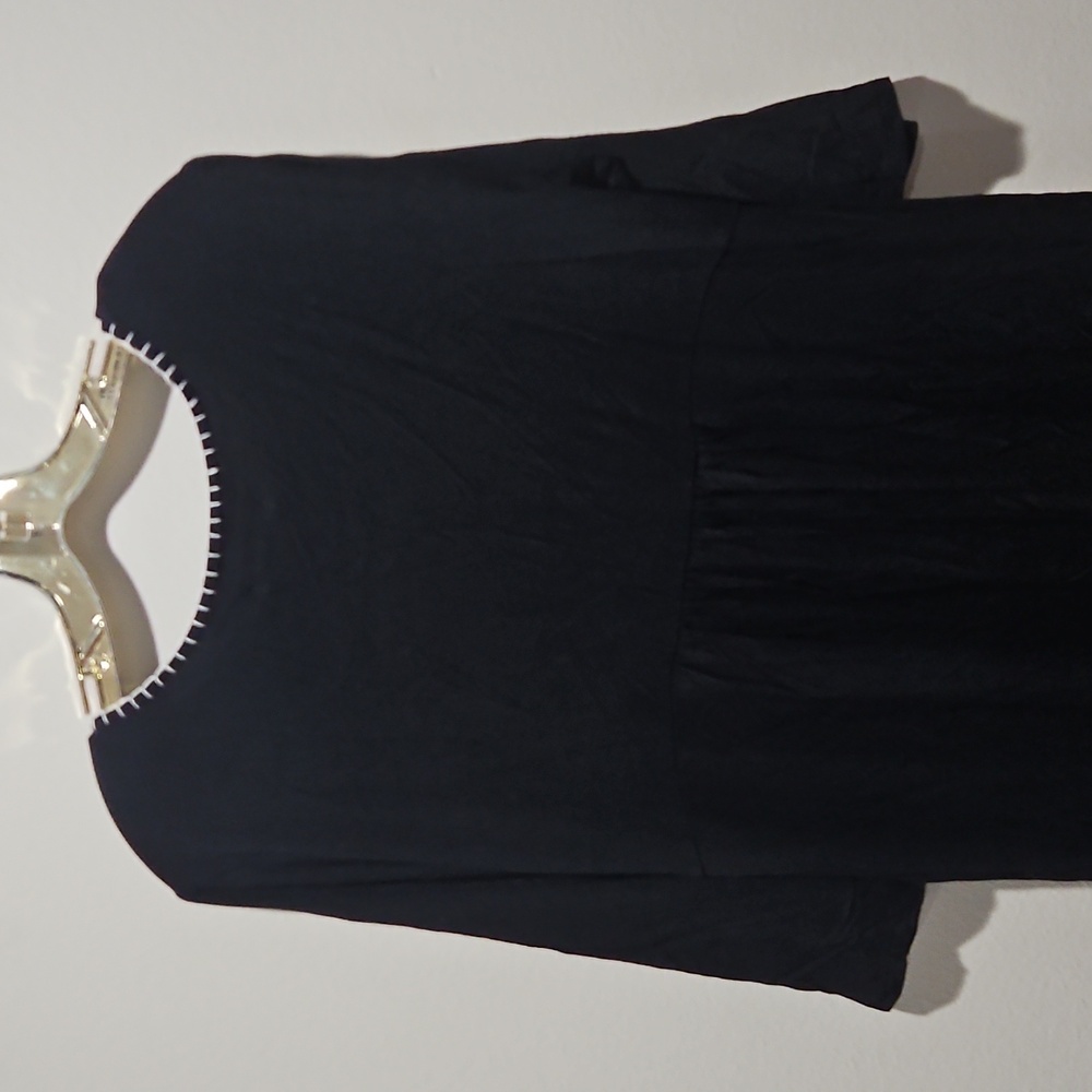 Chelsea & Theodore Blue Long Sleeve Scoop Neck Dress size XL - Picture 6 of 10